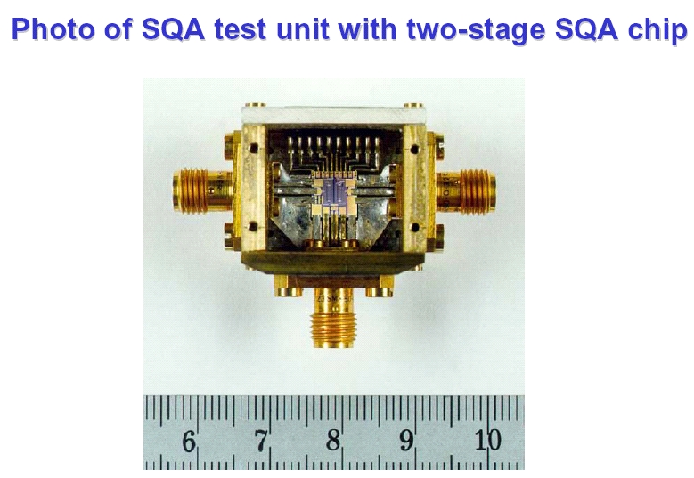 Photo of SQA test unit with two-stage SQA chip